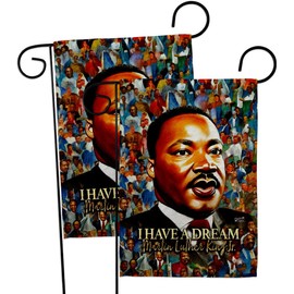 Martin Luther King Front Porch Decor 2 Pcs Banner Room Wall Art Flag Patio Lawn Garden Outdoor Decorations Indoor Tapestry Yard Signs Black History Month African American Heritage Gifts Made In USA