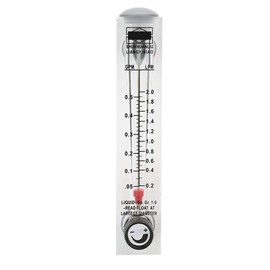 LEEZAD LZM-15T 1/4" BSPT Thread Flowmeter, 0.1-0.5GPM Adjustable Panel Type Transparent Acrylic Water Flow Meter, Portable Liquid Flowmeter with Knob for Measuring The Liquid Medium