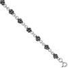 Dainty Sterling Silver Flower Bracelet for Women 1/4 wide 7.5