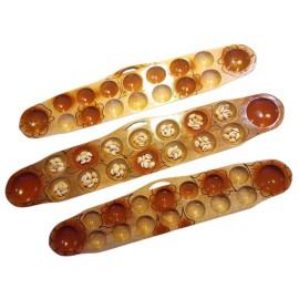 Handmade Filipino Sungka with 100 shells - Small 22"