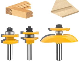 TAIWAIN 1/2 Shank Router Bit Set 43 PCS, Round Over Panel Cabinet Door Rail and Stile Router Bits, Wood Milling Tool, Router Bits Sets Groove Tongue Cutter Tool for Woodworking(FVA4)