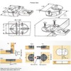 KAFENDA 2 Pieces 90 Degree Hinge,Hinges for Kitchen cabinets, Drop