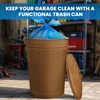 Plexon Round Trash Can 13 Gallon, Vintage Metal Outdoor Trash