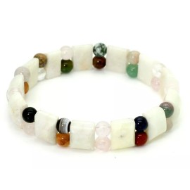 Perfect Gems Natural Green Jade Gemstone Beads Stretch Elastic Reiki Healing Bracelet PGB148