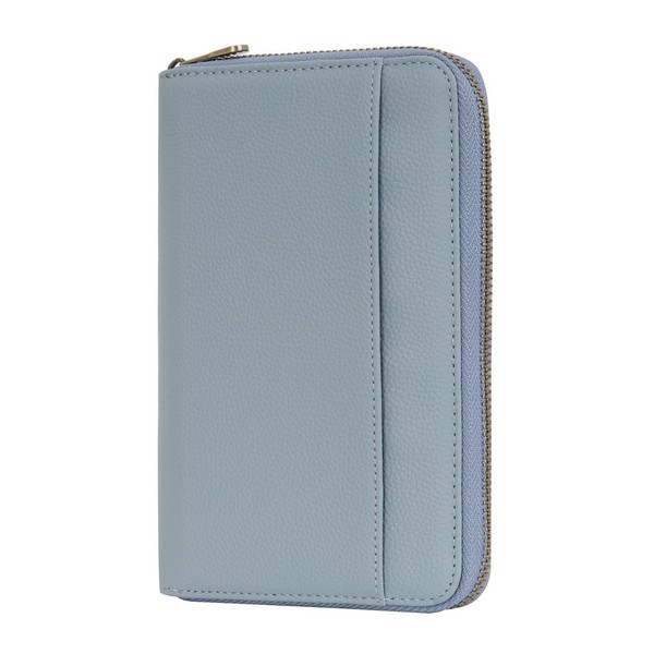 WASON Leder Reisepass Brieftasche mit Reißverschluss RFID Blocker Schutzhülle, Passport