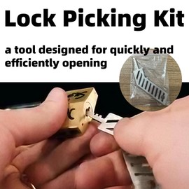 Lock Pick Set,Comb Lock Picks,Loc-k Padlock Set,Me-tal Teeth Tools,Comb Teeth Pic-k Se-t,P-ic-k Combs Portable,Cloc-k Loc-ks Pic-king Se-t,L-ock Pi-cking Kit,Broken Key Extractor S-et,Pick Locking Kit