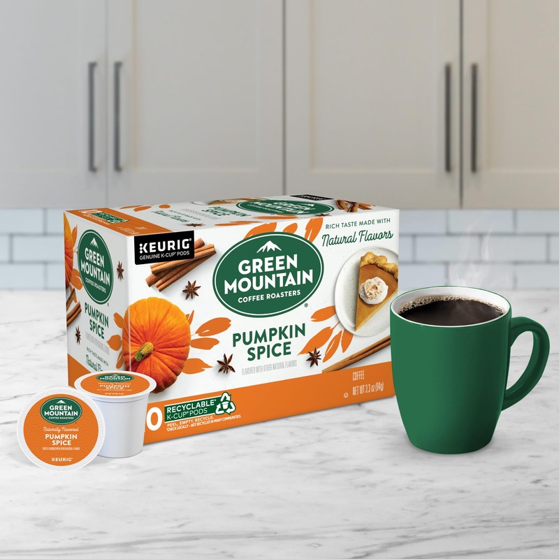 Green Mountain Coffee Roasters Pumpkin Spice, Keurig Single-Serve K-Cup Pods,