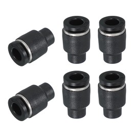PATIKIL 6 Pcs Tubing Quick Fitting Cap, 6 Mm(1/4") Tube OD Plastic Tubing Pneumatic Cap Push to Connect Quick Cap Plug Fitting Accessories for Pneumatic System Pipeline Connection, Black