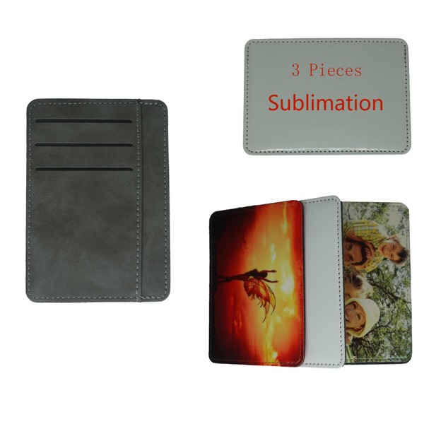 Sublimate Wallet Ultra-thin Card bag Women's wallets Blank Leather Front