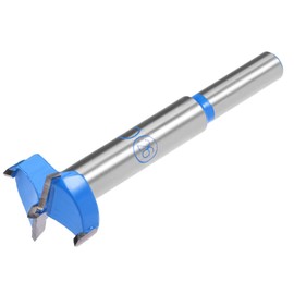 QUARKZMAN 1 x 26 mm Forstner Drill Tungsten Carbide Wood Hole Saw Auger Opener for Furniture Plastic Door Hinge Blue Grey