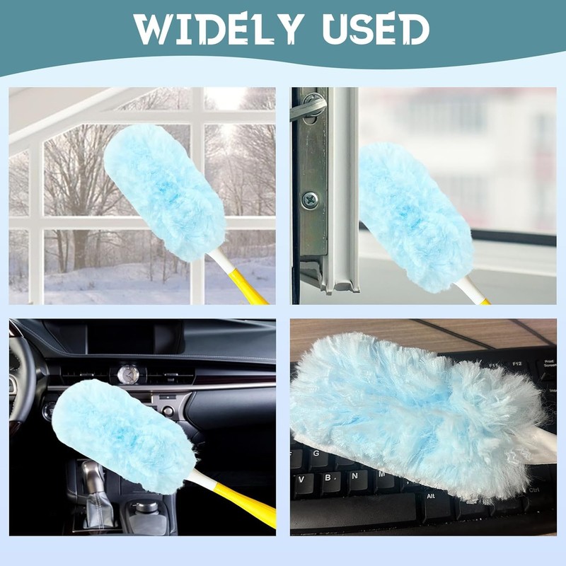 Replacement Duster Handle Extended Handle, 3Pcs Extender Duster Mop Handles,Extendable