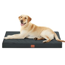 HIMEET XL Dog Bed 42 Inch Extra Large Dog Bed Washable with Removable Cover&Inner Waterproof Cover Grey for Dogs Up to 95lbs