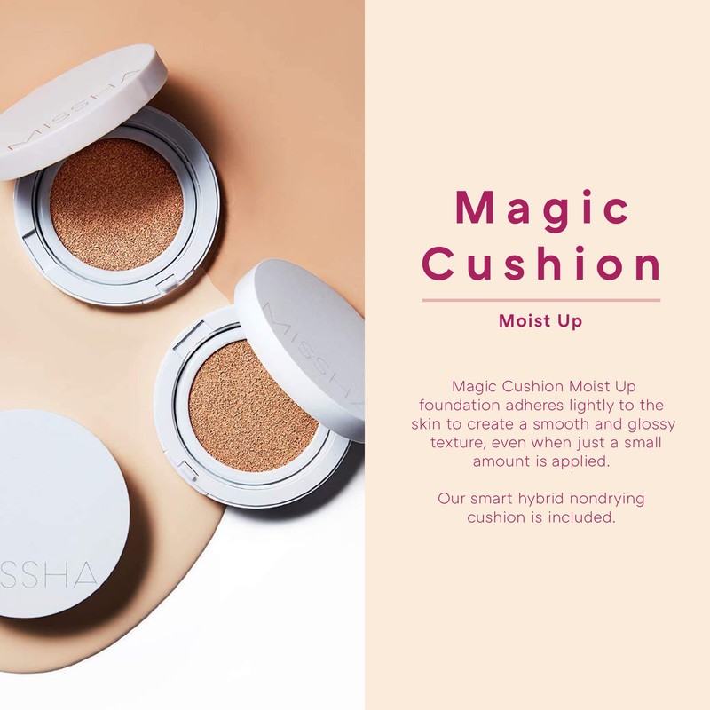 Missha Magic Cushion Moist Up SPF50+ PA+++, 2018 Upgraded Magic