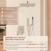 Kurpot Shower System, 12 Inch Bathroom Shower Faucet Set, Brushed