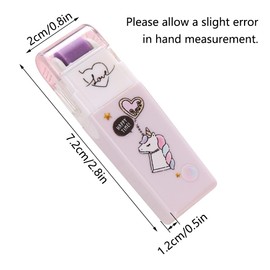 4 Pcs Cute Eraser, Cartoon Roller Eraser Unicorn Themed Cute Rubber with Debris Catching for School Office Supplies