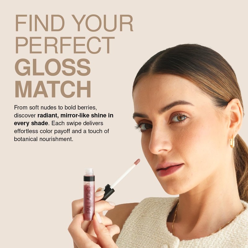 Palladio Brillo de Labios Pink Pearl con Vitamina E y