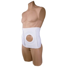 OTC Ostomy Abdominal Binder, Stoma Support, Hernia Colostomy, 9" Belt, 4" Opening Pad, 2X-Large