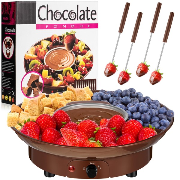 Lallisa Electric Fondue Pot Set, Chocolate Fondue Kit, Electric Fondue