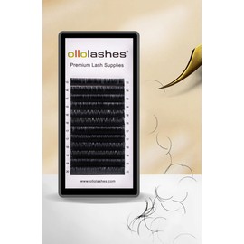 OLLOLASHES Eyelash Extension B C CC D J Curl Mix 5-20mm 0.03 0.05 0.07 0.15 Super Matte Classic Lash Extensions Professional Supplies for Lash Techs (D-0.03, 13-20mm)