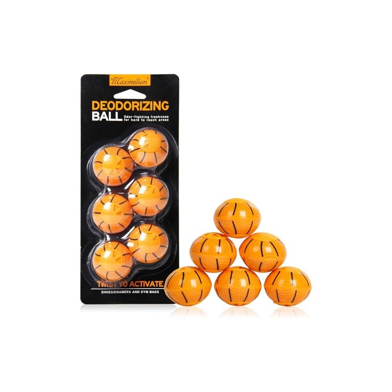 MAXIMILIAN Shoe Deodorizer Balls - 6 Pack Odor Eliminators