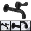 Wall Mount Faucet, Water Faucet Glossy Black for Gardens (for