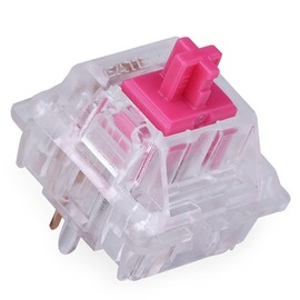 Gateron Aliaz Silent Pink Keyboard Switches, 5-Pin Tactile 60gf Switches,Black-Plated Spring Key Switches Suitable for MX Mechanical Keyboards (36PCS)