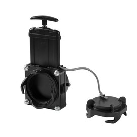 GLOBIZ Short Bayonet Hook Twist-On Waste Valve RV Gate Valve Compatible with Most Brands of Bayonet/Lug Adapter UV-Resistant(1Pack) Black(8050)