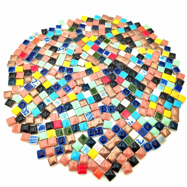 500g/1.1lb Random Color Irregular Ceramics Mosaic Tiles,DIY Making Creative Ceramic
