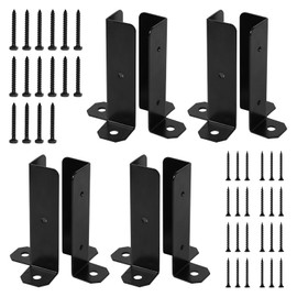 Pehciroe 8Pcs Adjustable Deck Post Base, 4x4 Post Base Brackets, Fence Post Base, Anchor Base Brackets fit for 2x2, 2x4, 4x4 Post for Railing Mailbox Deck