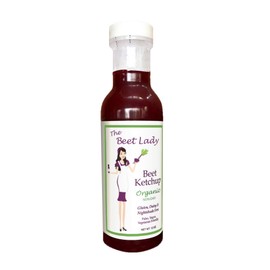 The Beet Lady Organic Beet Ketchup (Tomato Free) Nightshade Gluten and Dairy Free Non GMO