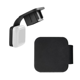 Ohleats Trailer Hitch Cover, 2 Inch Hitch Cover Tube Plug Insert, Rubber Tow Receiver Tube Hitch Dust-Proof Plug fits 2" Receivers, Universal Exterior Trailer Car Accessories (Black with Buckle)