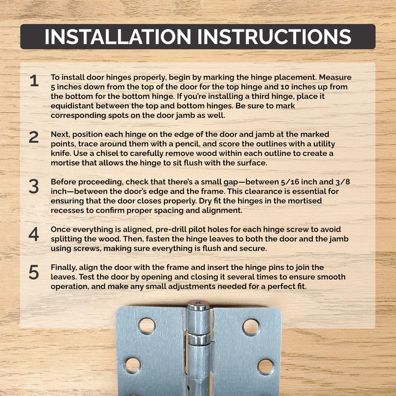 Hinge Outlet 4 Inch with 1/4 Inch Radius Ball Bearing