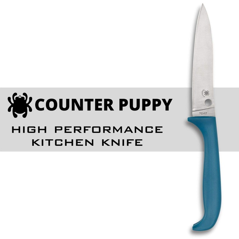 Spyderco Counter Puppy 6.9" Kitchen Knife with 3.46" Corrosion-Resistant 7Cr17