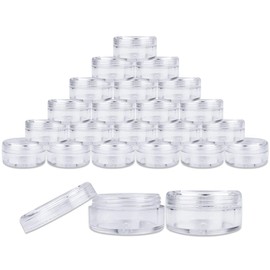 Beauticom New Empty Clear Plastic Cosmetic Containers 5 Gram Size Jars Pot Eyeshadow Container (300PCS)