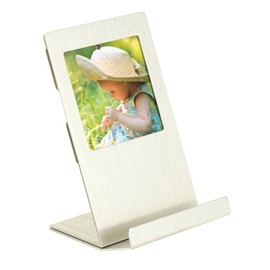 Kenro Silver Desktop Phone Holder Picture Photo Frame Stand
