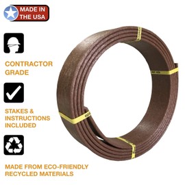 USA Made - Heavy Duty Landscape Edging, Garden Planter & Pathway Bender Board Edge Border Kit - Thick Terrace Board 3.3" H x 16'ft L - Includes 4 Stakes