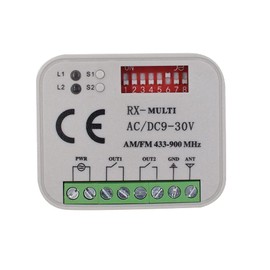 Universal Receiver Compatible with Sommer 4020/4026 / 4031/4025 / 4035 / 4011V001 868.8 MHz Remote Control 2 Channels Radio Receiver 433-868MHz Rolling/Fixed Code 12 - 24 VAC/DC Receiver