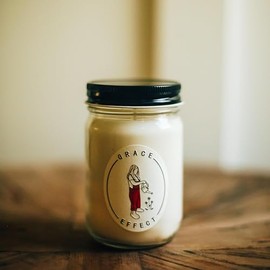 The Grace Effect | fresh grapefruit | 100% all natural soy | phthalate + lead free | hand poured luxury soy wax | pure Michigan | highly scented | spring candle (10oz)