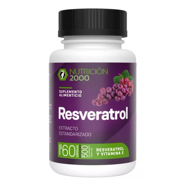 NUTRICION 2000 Resveratrol - 60 Cápsulas 500 Mg Nutrición 2000