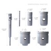 GSTK 10pcs Concrete Hole Saw Set （30mm 40mm 50mm 65mm）