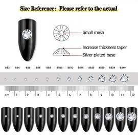 7200pcs Flatback Crystal Rhinestones Half Round Glue Fix Rhinestone for Crafts Nail Art（Crystal,SS6/1.9-2.1mm