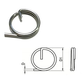 Split Cotter Ring T316 (A4) Marine grade stainless steel 1.5 x 19 mm Pack Size : 20