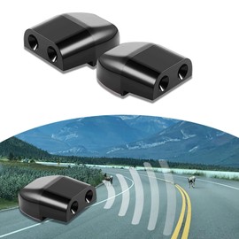 2PCS Deer Whistles for Car, Automotive Deer Warning Whistle Devices, Vehicle Warning Devices with Rubber Pads, Animal Warning Devices Avoids Collision Universal for Cars and Motorcycles
