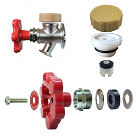 Young Dance Universal Outdoor Faucet Repair Kit (VACVBKX1B Vacuum Breaker,Metal Handle),Wall Hydrant Complete Replacement Kit,Anti-Siphon Frostproof Faucet Valve Hose Faucet Fitting Repair Kit