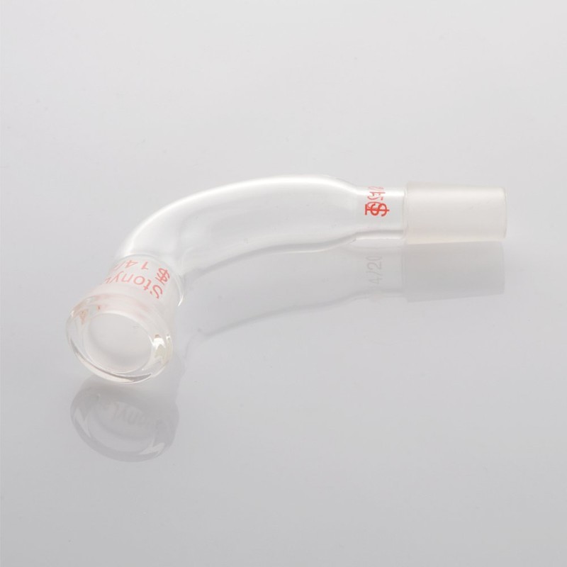 StonyLab Glass Distillation Adapter 105 Degree Bent with 14/20 Outer