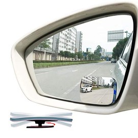 Slim Square Blind Spot Mirror, Ampper HD Glass Frameless Convex Rear View Mirror, Pack of 2