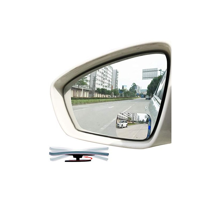 Slim Square Blind Spot Mirror, Ampper HD Glass Frameless Convex
