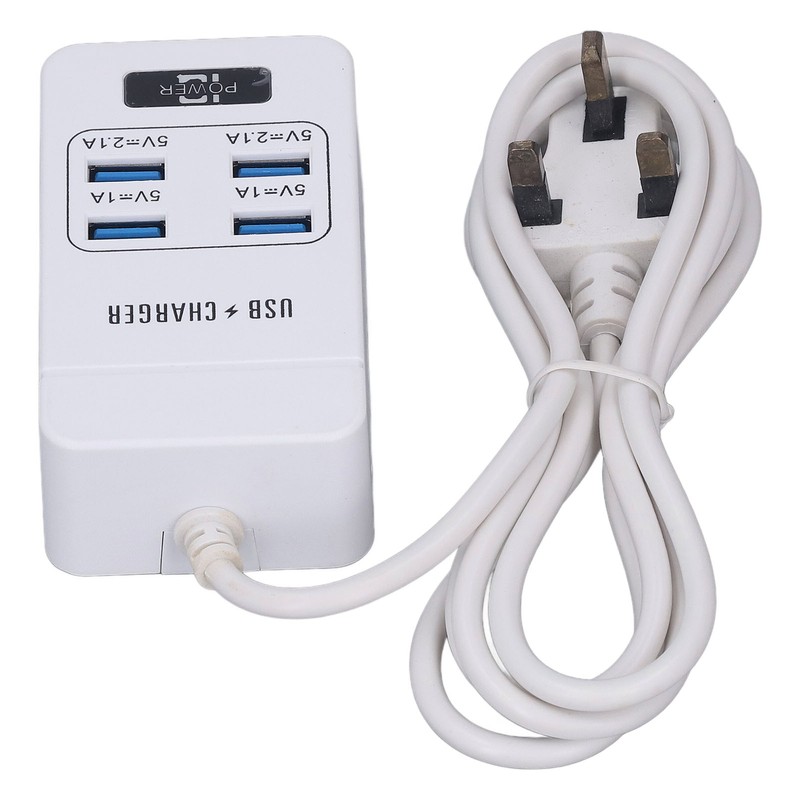 USB Socket Outlet Smart Fast Charging Multifunctional Portable White Small
