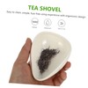 GRIRIW 2pcs Ceramic Tea Scoop Set Ergonomic Tea Shovel Coffee