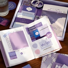 GmeDhc 350 Piece Scrapbook Set, Journaling Accessories, with Journaling Scrapbook Accessories, Beautiful Cards, Bookmarks and Stickers for Souvenirs, Birthday Gifts